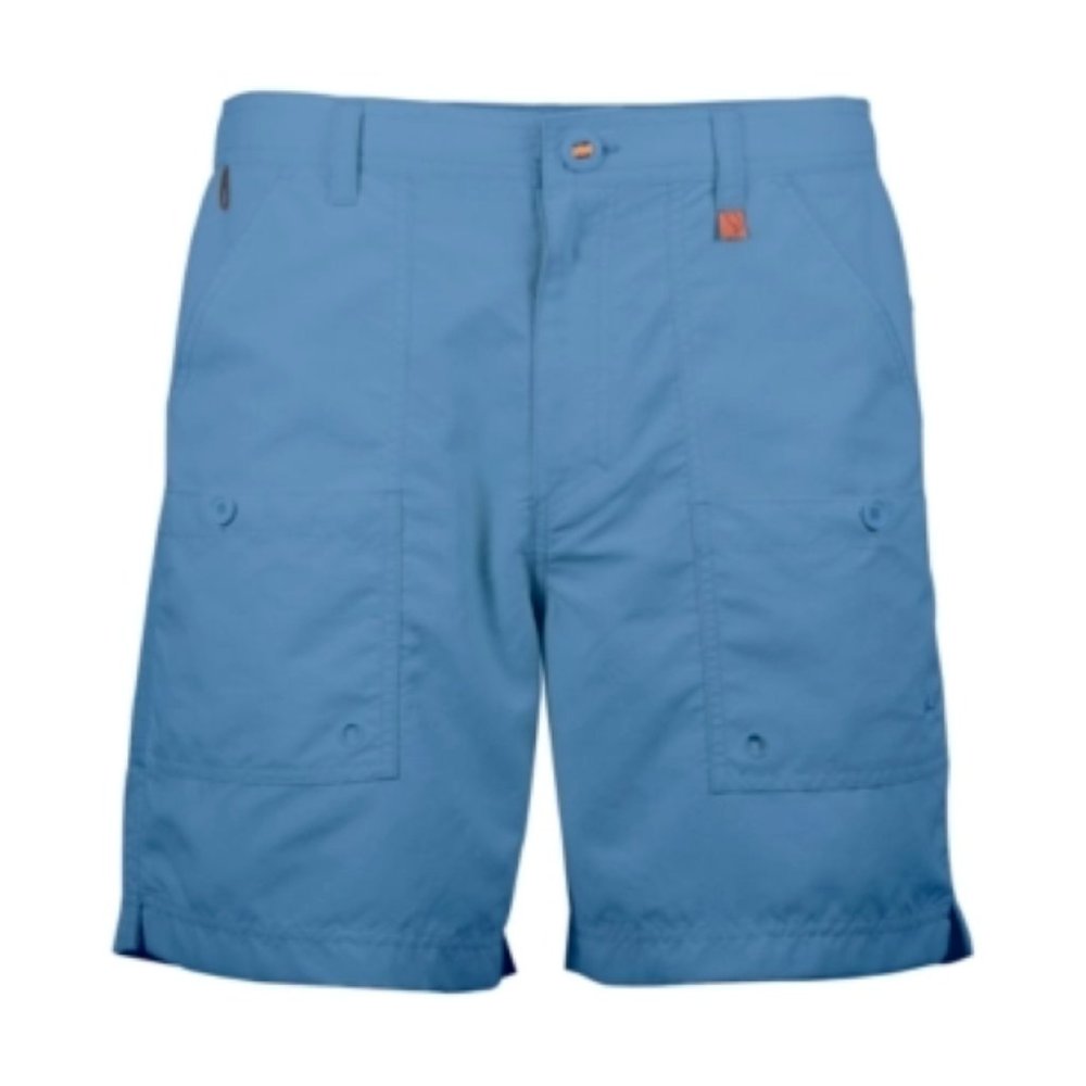 Salt Life Men's Topwater 8.5" Shorts XL chambray blue flat front pockets